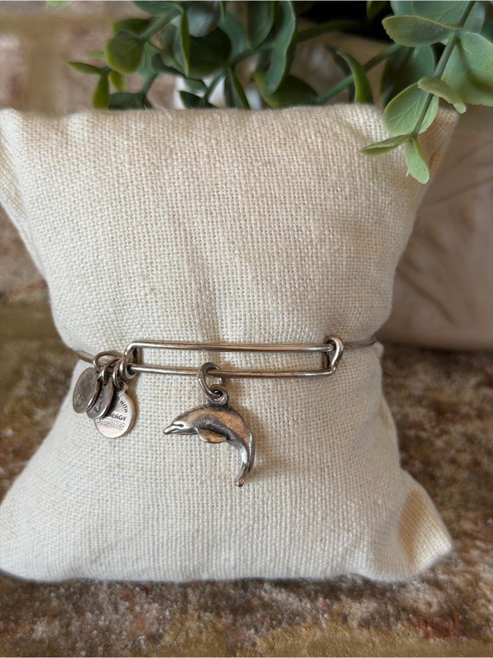 Alex and Ani | Silver Dolphin Charm Expandable Bracelet Bangle